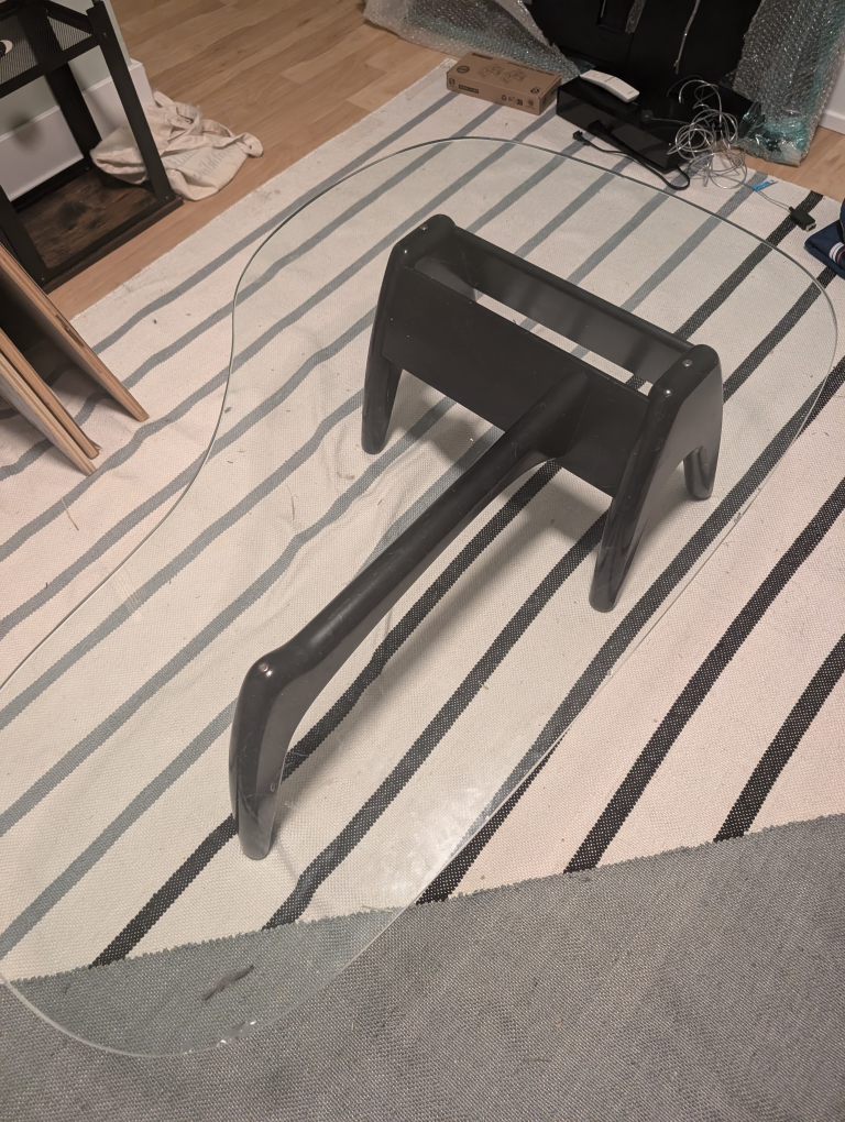 Mid Century Modern vintage glass coffee conversation table - photo 2