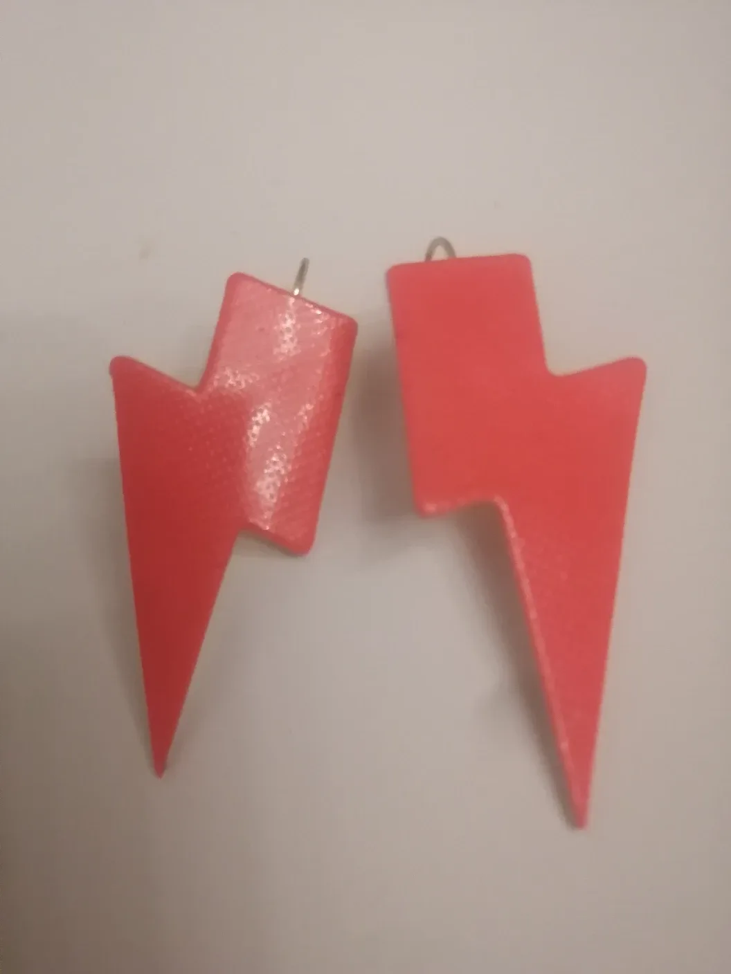 Orange Lightning Bolt Earrings thumbnail