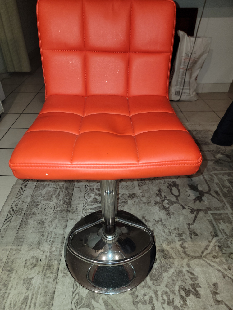 Red Swivel Bar Stool