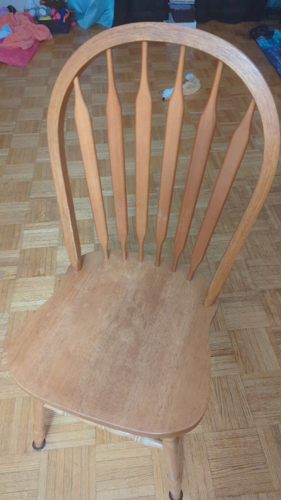 glass top table and 4 wooden chairs - photo 3