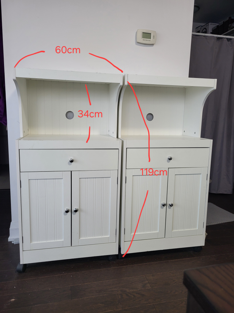 White Kitchen Storage Cabinet (ONE)