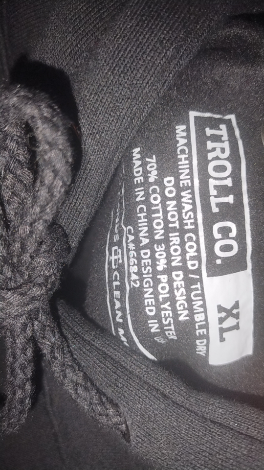 Troll Co. Dirty Hands Clean Money Black Pullover Hoodie - photo 3
