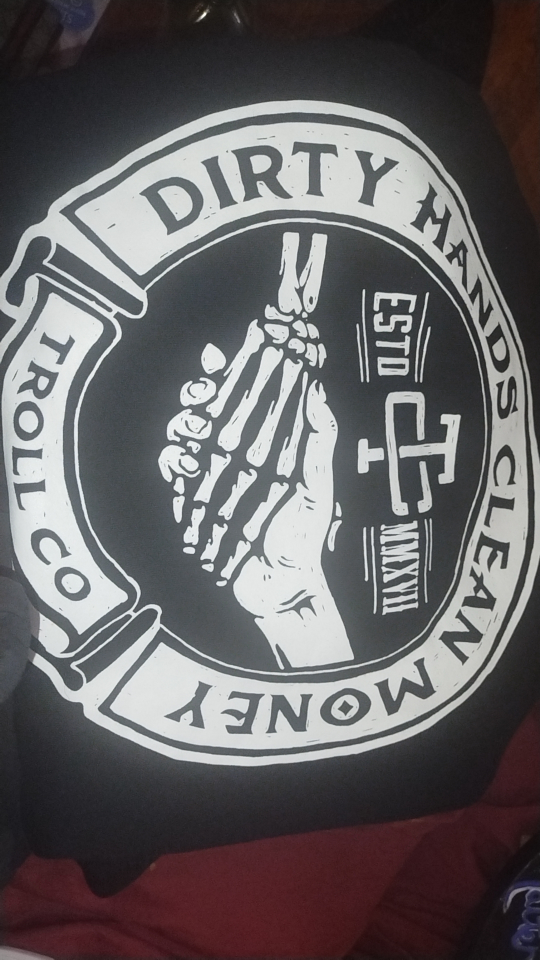 Troll Co. Dirty Hands Clean Money Black Pullover Hoodie - photo 4