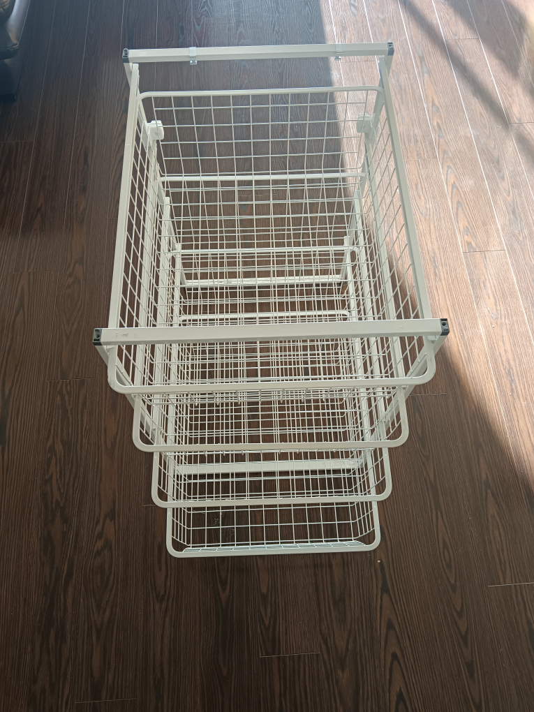 White Wire Storage Baskets - photo 2