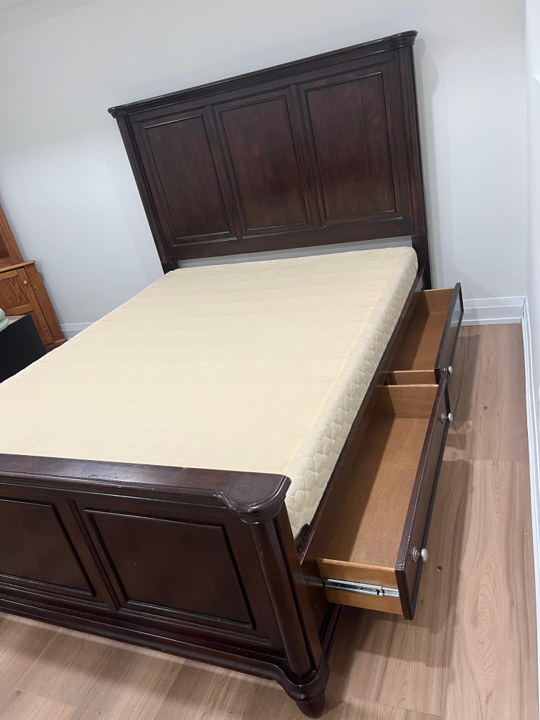 Queen Size Bed Frame with Storage - photo 2