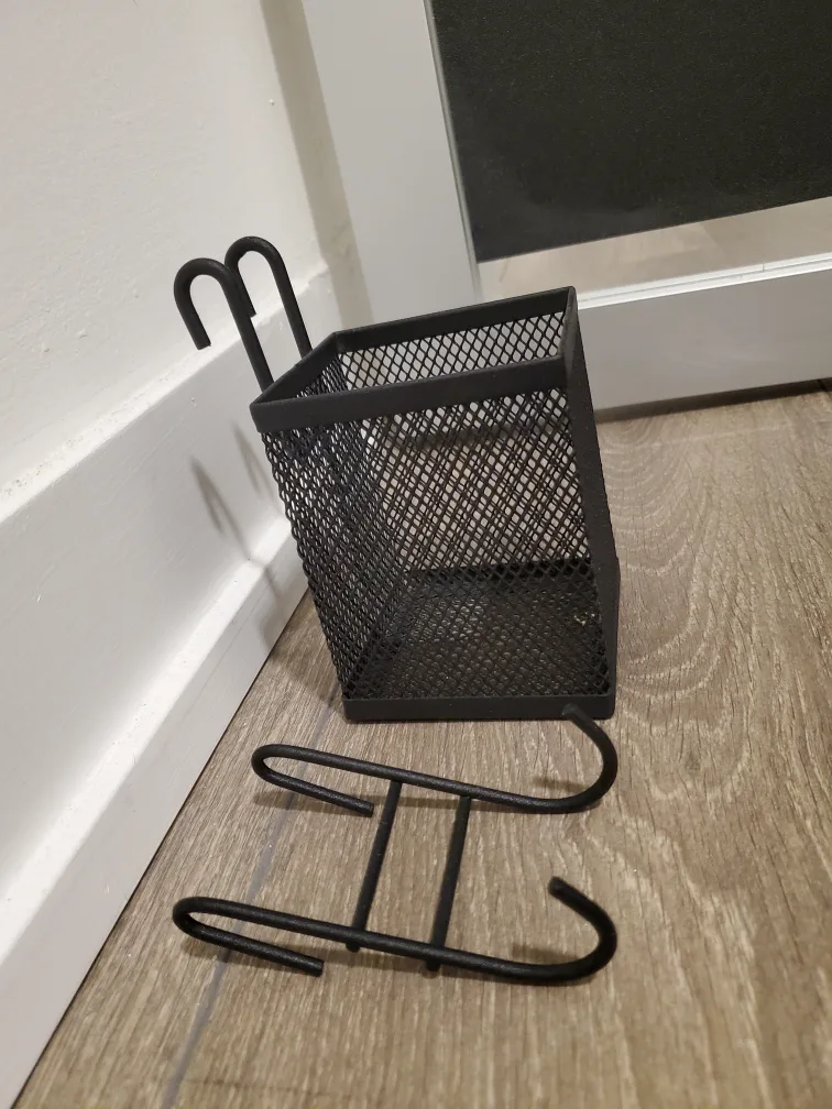 Rustic 2-Tier Shelf with Metal Baskets image indicator(8)