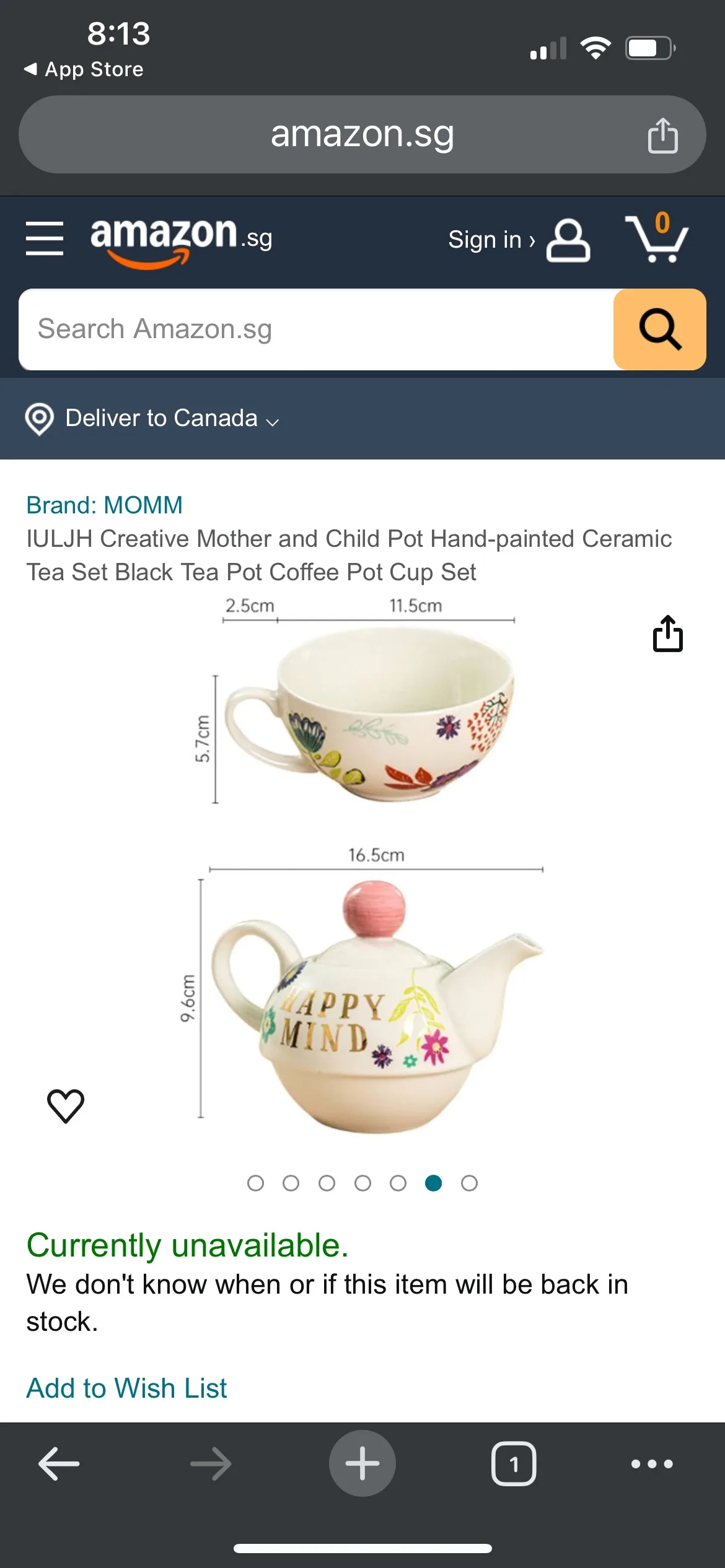 Hand-painted Ceramic Teapot and Cup Set image indicator(2)