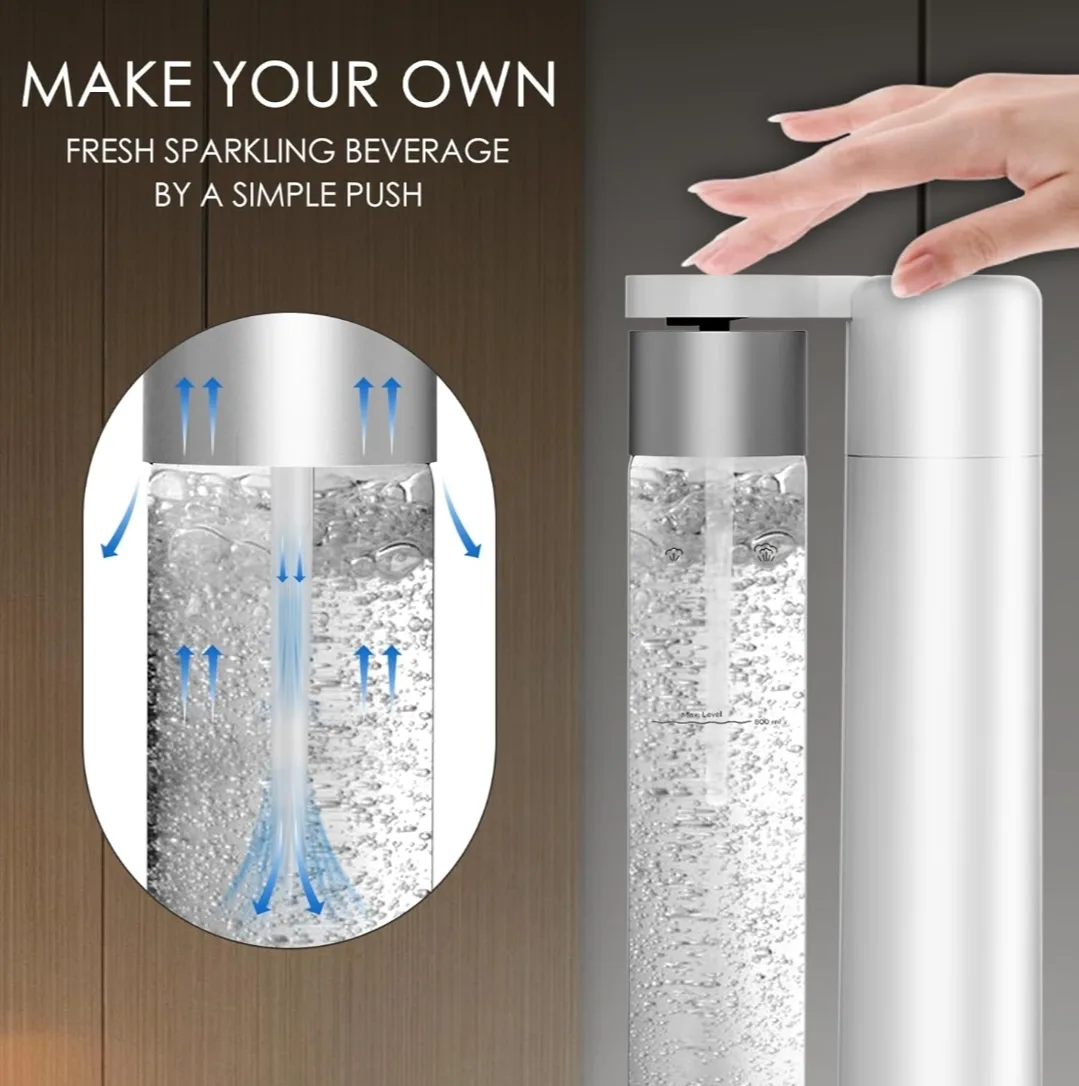 Sparkling Water Maker, Soda Machine, 1L BPA Free Bottle image indicator(5)