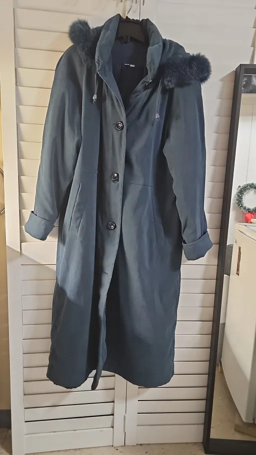Nuge Collection Long Winter Coat with Fur Hood #ThriftyPicks image indicator(3)