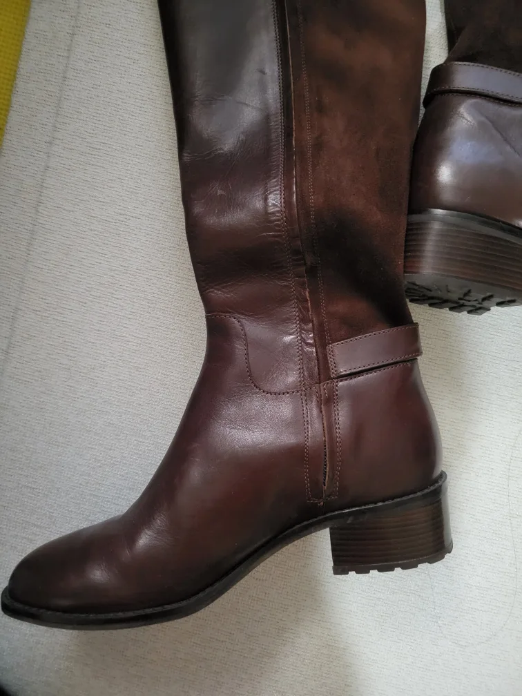 Cole Haan Brown Leather Knee High Boots image indicator(4)