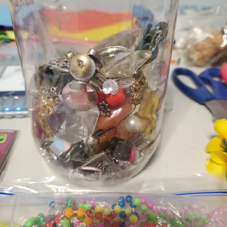 Craft Supplies Lot - Stickers, Paper, Markers, Beads image indicator(4)