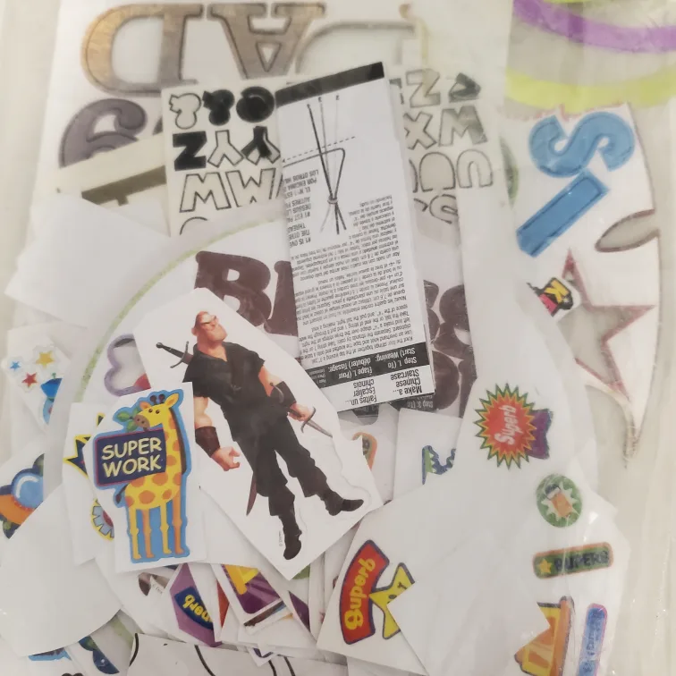 Craft Supplies Lot - Stickers, Paper, Markers, Beads image indicator(5)