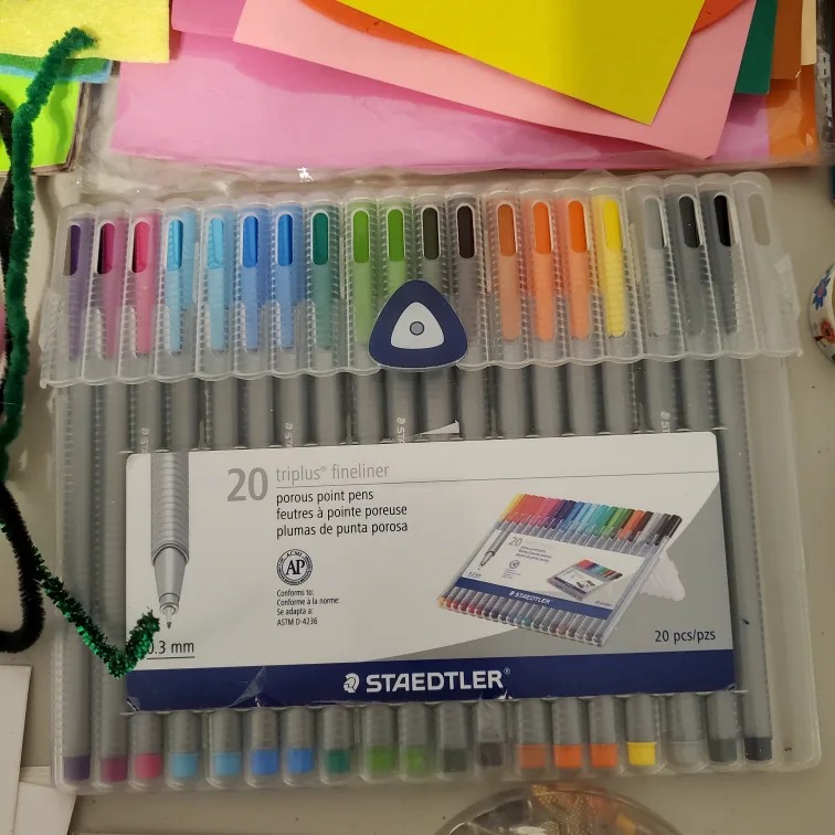 Craft Supplies Lot - Stickers, Paper, Markers, Beads image indicator(9)