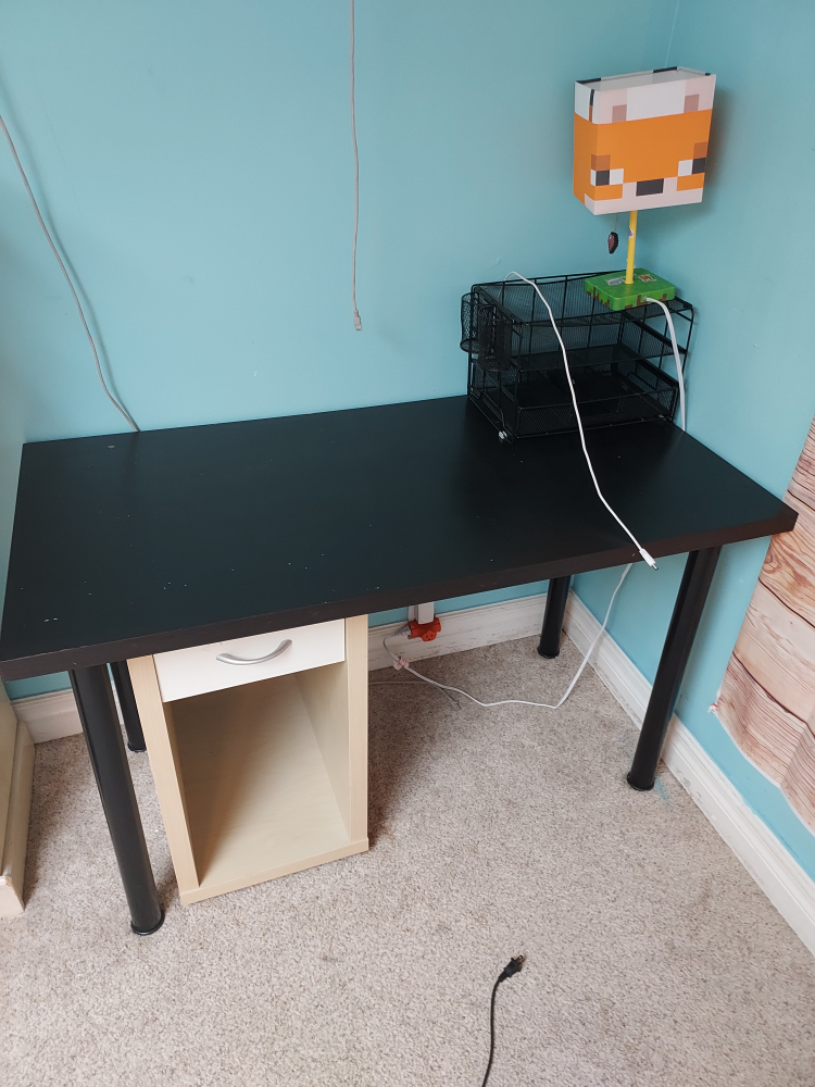 Black Computer Desk with Drawer