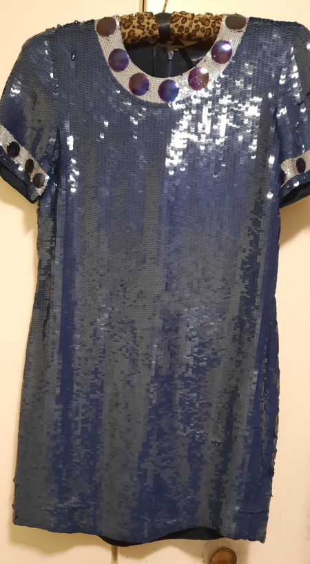 Blue Sequined Dress