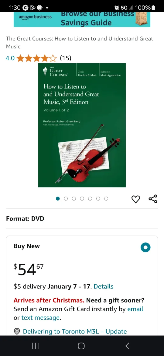 How to Listen to and Understand Great Music, 3rd Ed - DVD/Book image indicator(5)