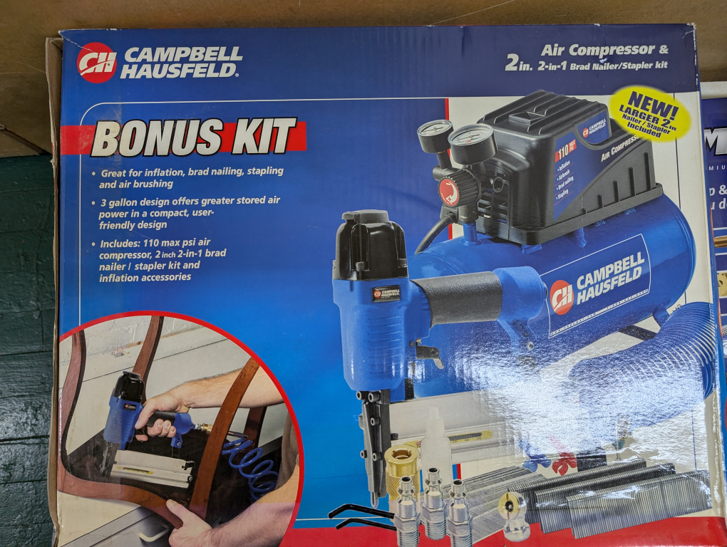 Campbell Hausfeld Air Compressor & Brad Nailer/Stapler Kit