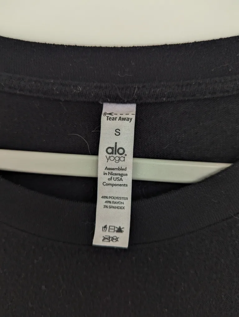 ALO glimpse long sleeve shirt - black size Smal image indicator(4)