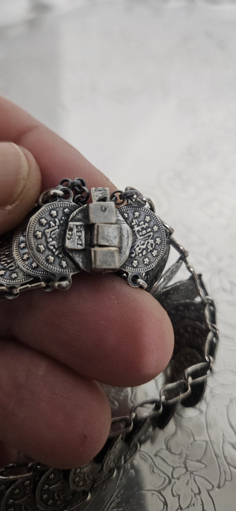 silver coin 925K stamped bracelet - photo 2