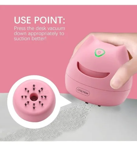 ChicNow Pink Cat Desktop Vacuum Cleaner image indicator(5)