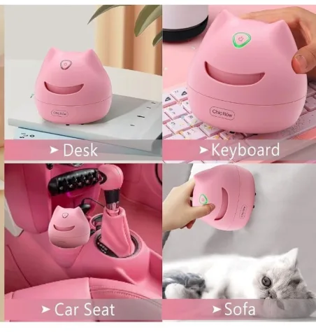 ChicNow Pink Cat Desktop Vacuum Cleaner image indicator(6)