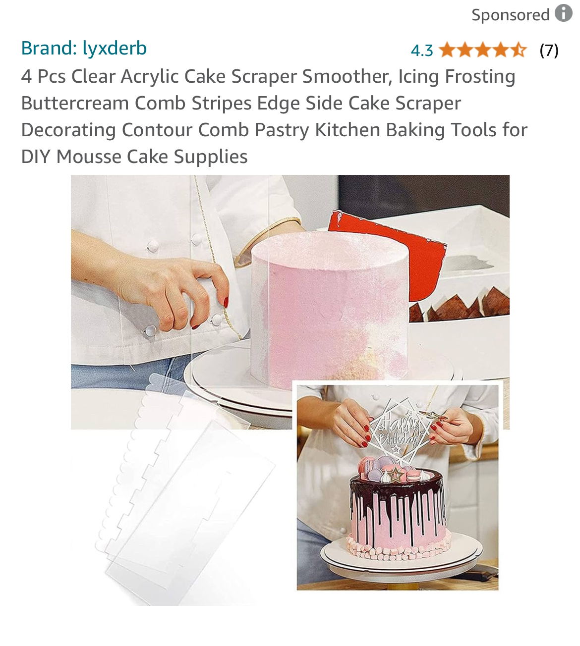 4pcs acrylic for cake - photo 3