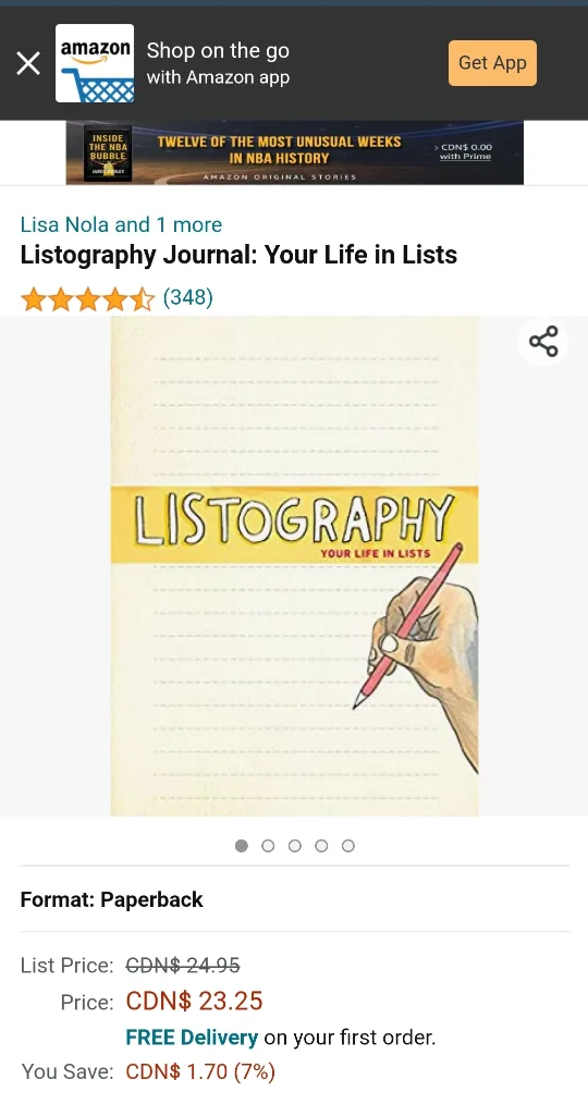 BRAND NEW - Listography Journal: Your Life in Lists image indicator(3)