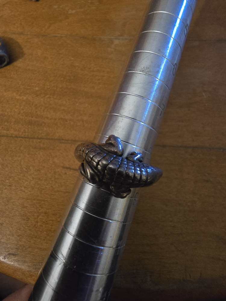 925 Silver Alligator Ring Size 8.5 - photo 2