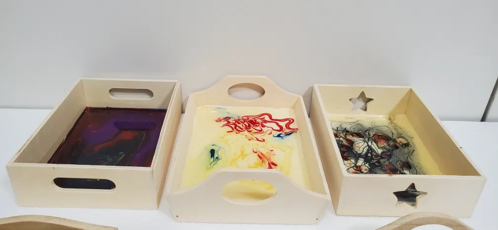 Hand Painted Wooden Accessory Trays $1 each image indicator(6)