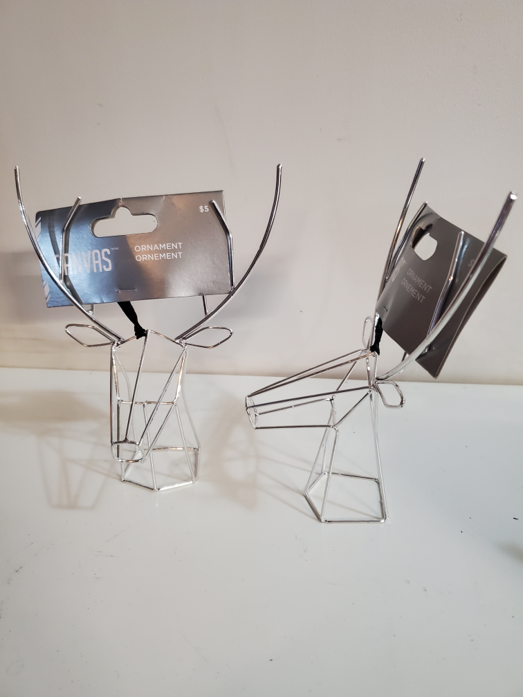 Bundled lot of Silver/Clear Themed Deer Ornaments - photo 4