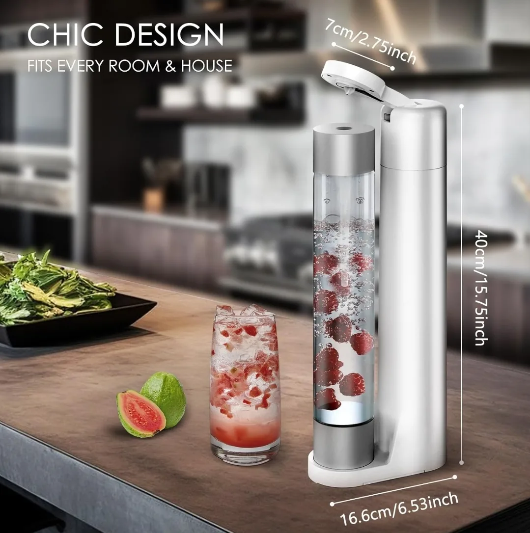 Sparkling Water Maker, Soda Machine, 1L BPA Free Bottle image indicator(6)