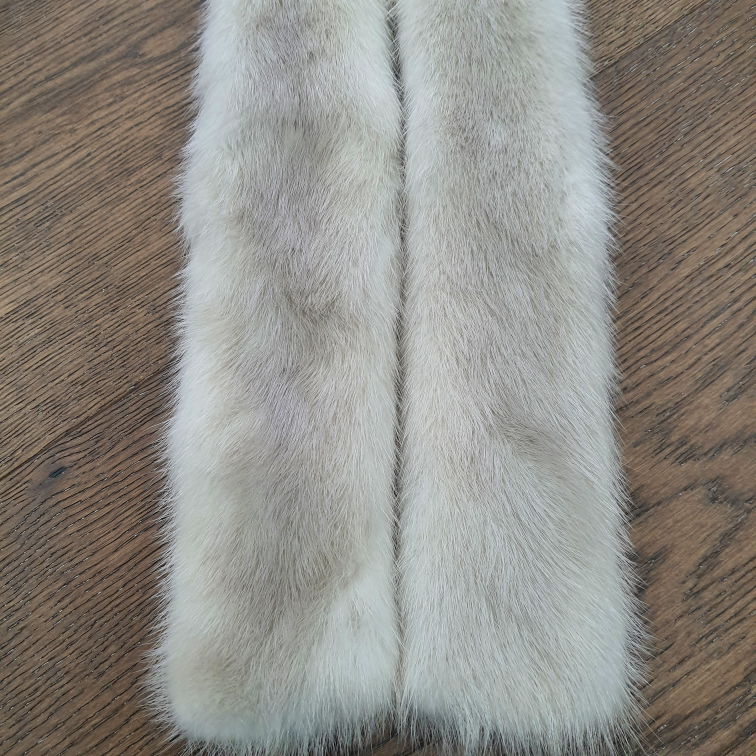 White real mink fur Stole
