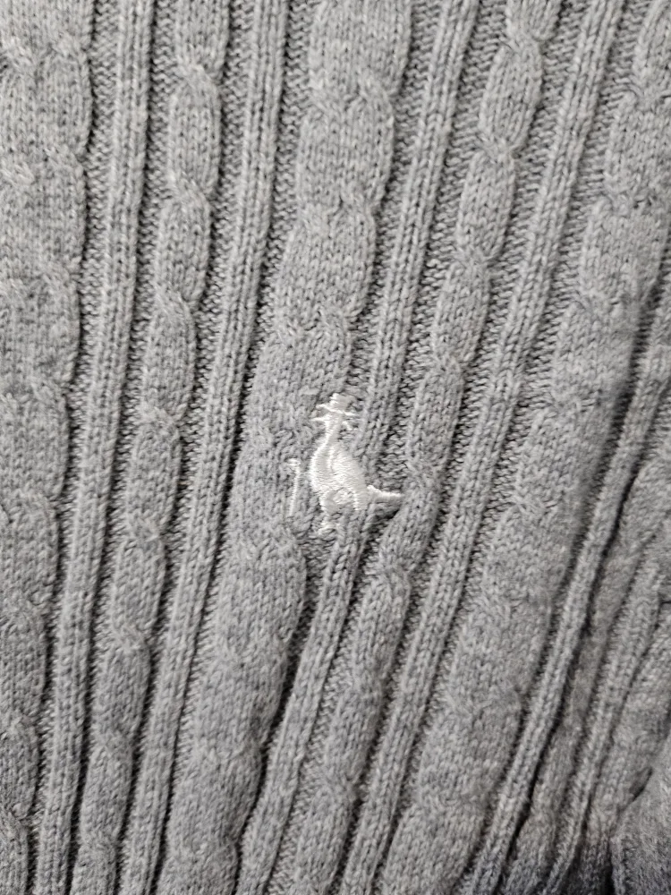 Jack Wills Grey Cable Knit Sweater image indicator(3)