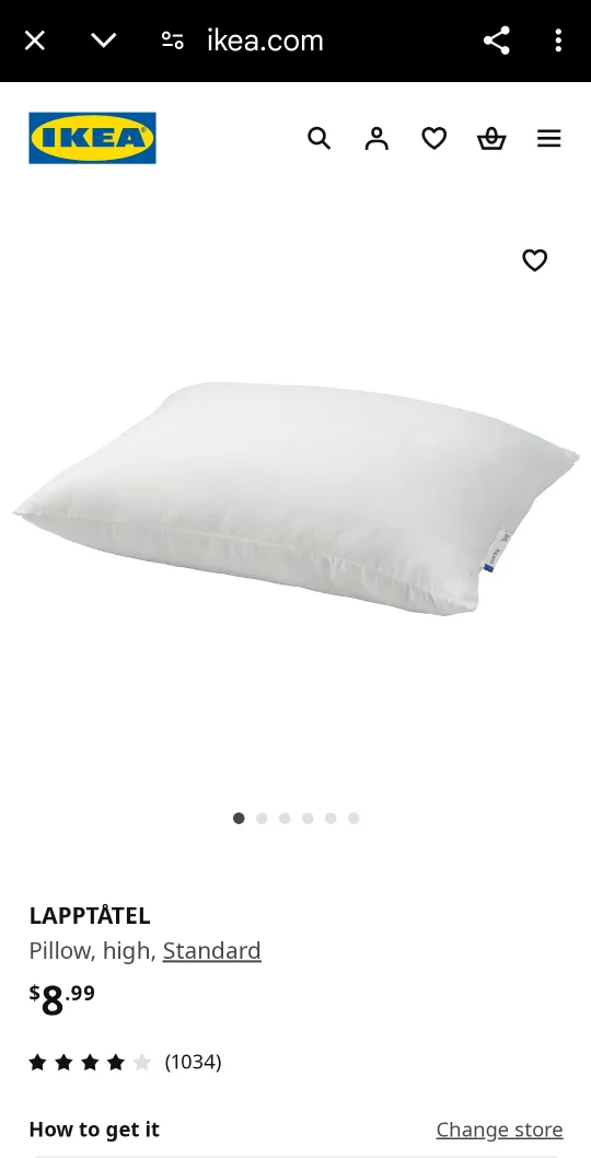 IKEA LAPPTÄTEL Pillows (2 pack) image indicator(2)