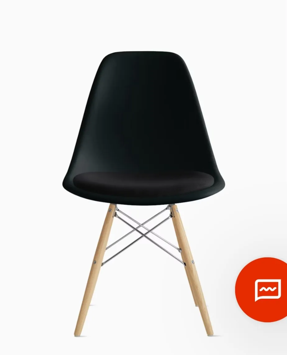 Black Eames Style •6 Dining Chairs• thumbnail