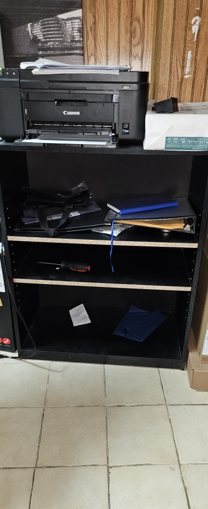 Black bookshelf