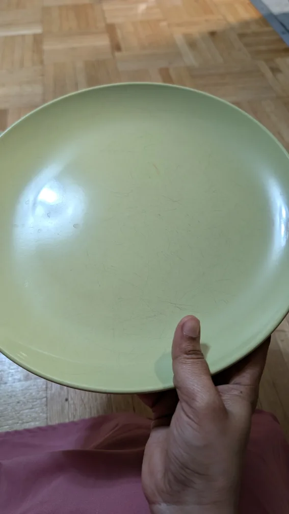 Set of 8 Green Dinner Plates#freecycle image indicator(4)