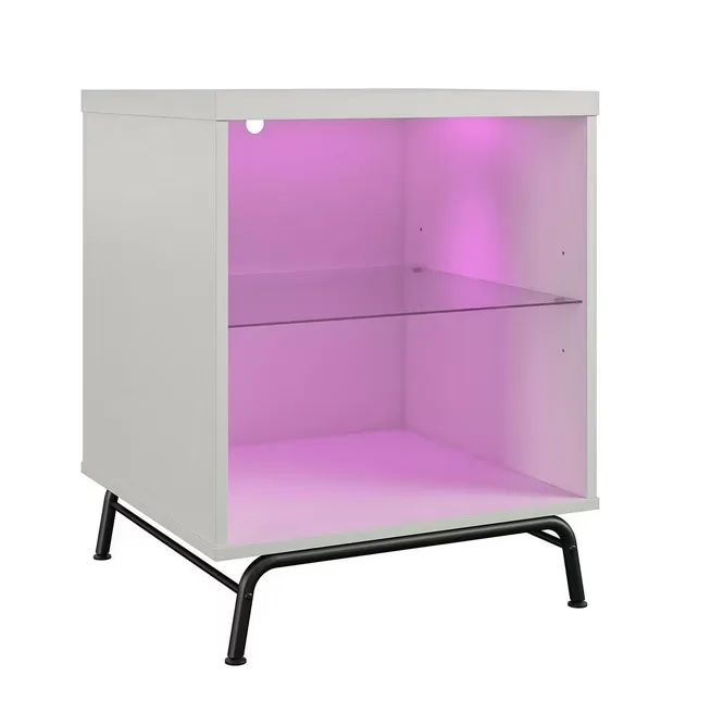 Ameriwood Home Melbourne End Table LED lighting with 7 color image indicator(6)