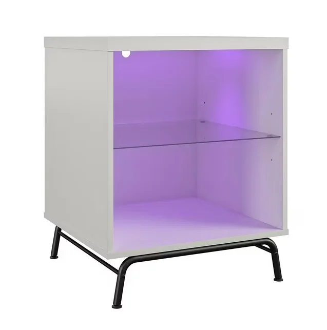 Ameriwood Home Melbourne End Table LED lighting with 7 color image indicator(7)