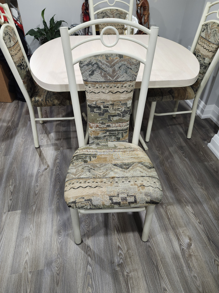 White Dining Table Set with 4 Chairs - photo 2