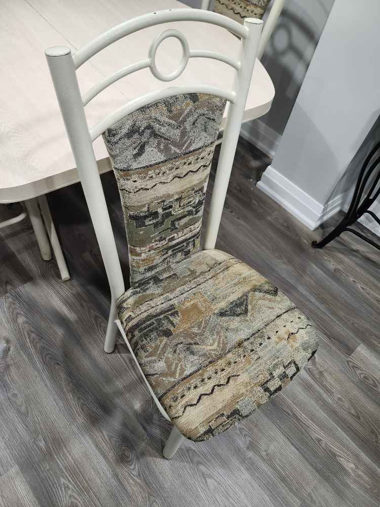 White Dining Table Set with 4 Chairs - photo 3