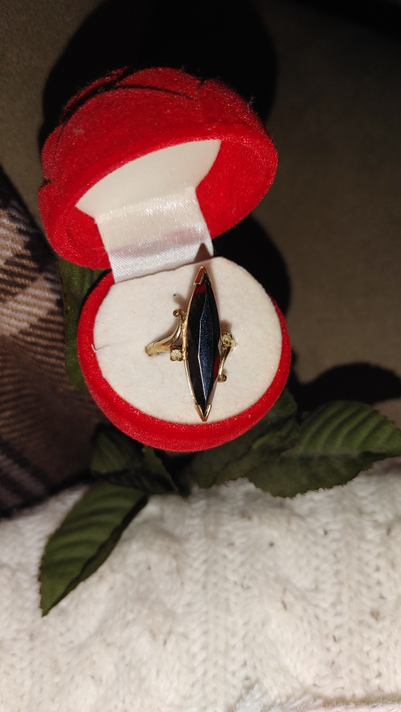 14 kt vintage black alaskan ring - photo 2