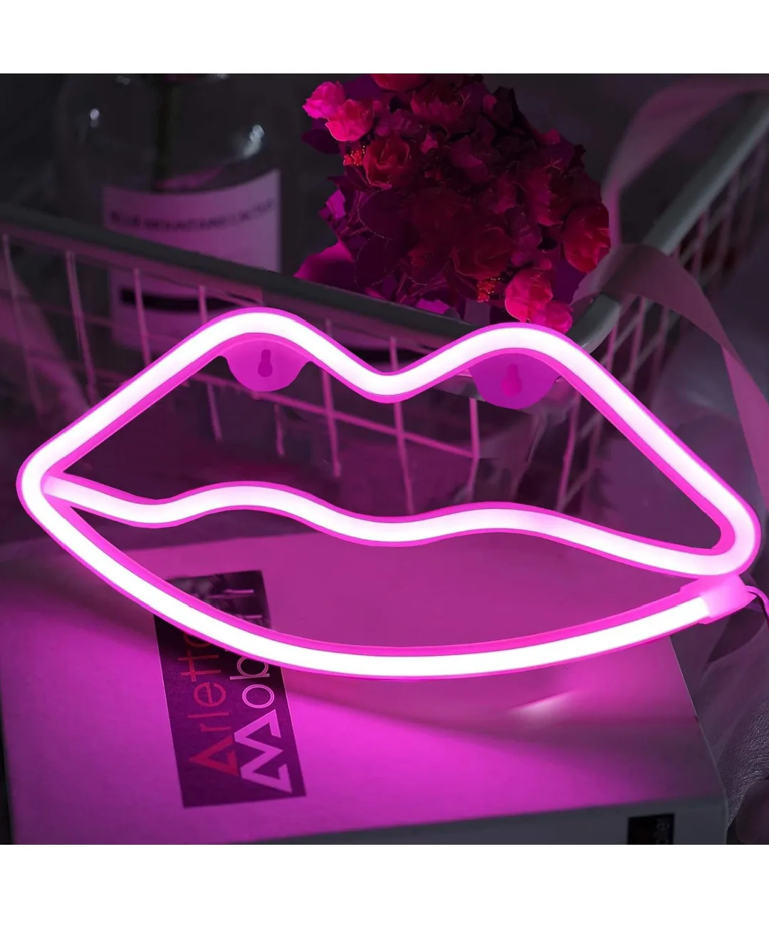 Pink Neon Lips Sign Light image indicator(9)