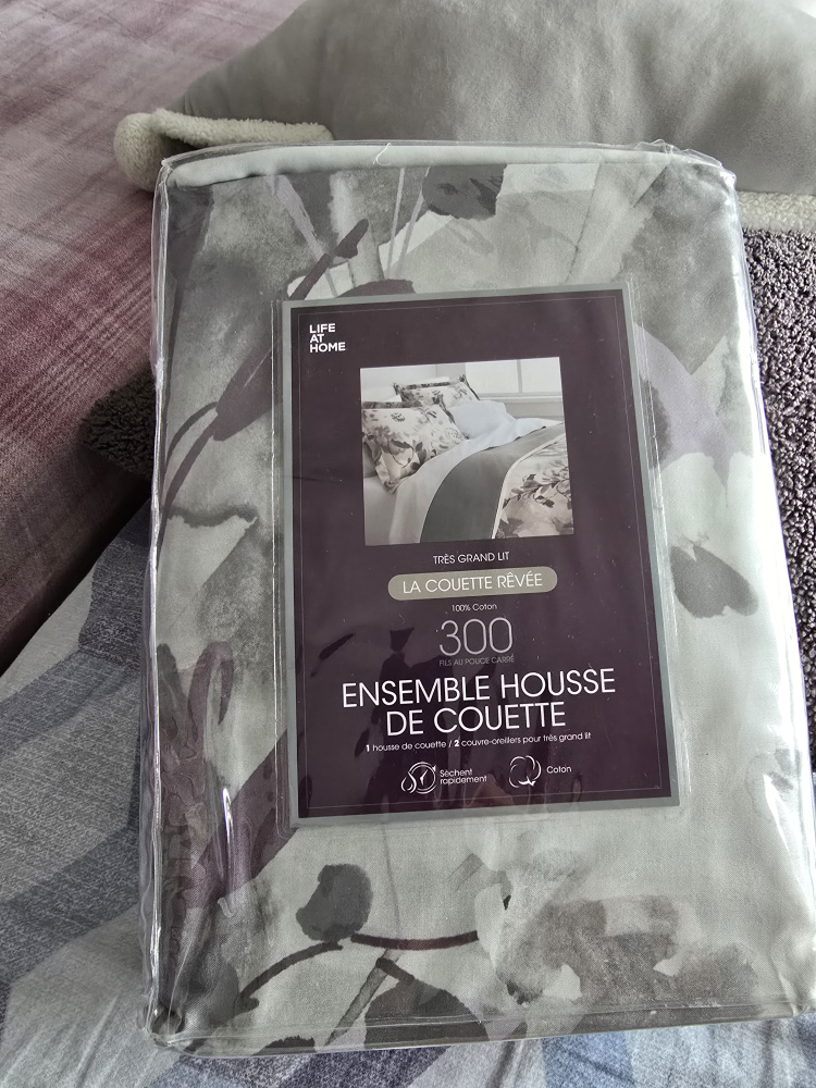 Life at Home King Duvet Cover Set - Grey Floral - photo 2