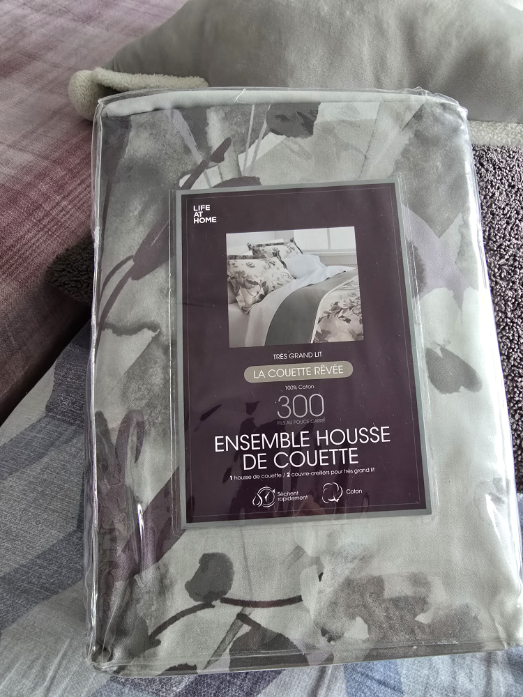 Life at Home King Duvet Cover Set - Grey Floral - photo 3