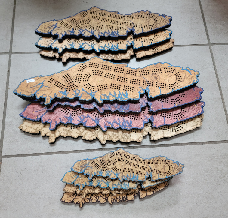 Cribbage Boards ( 3 sizes) - Unique Vancouver Island Map Design - photo 2