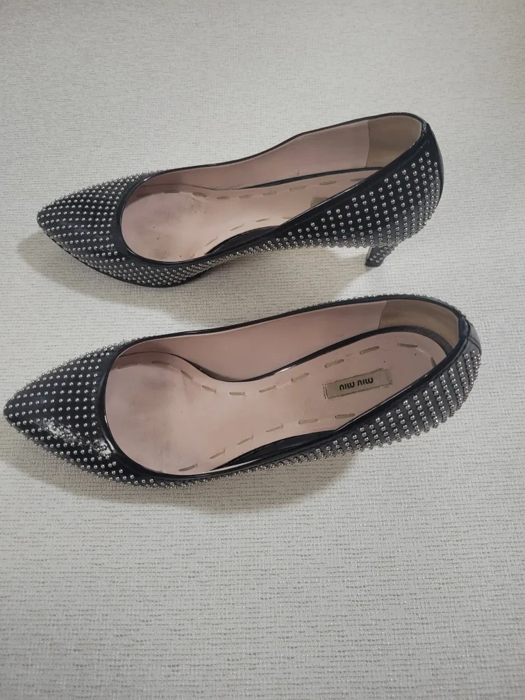 Miu Miu Black Studded Pumps image indicator(3)