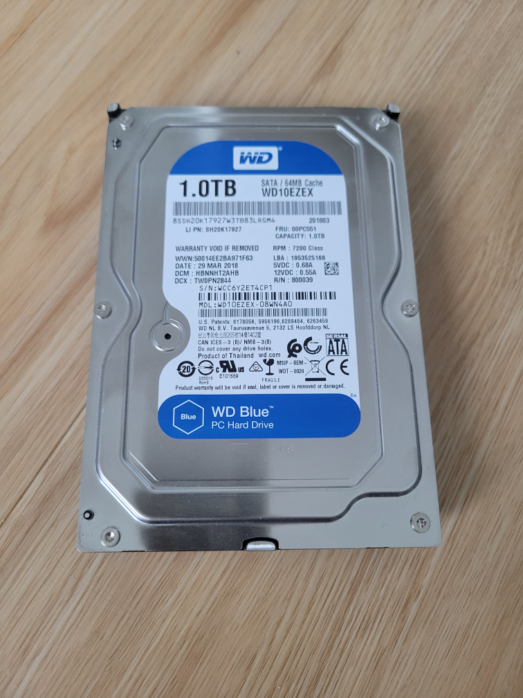 WD Blue 1TB 3.5" Hard Drive