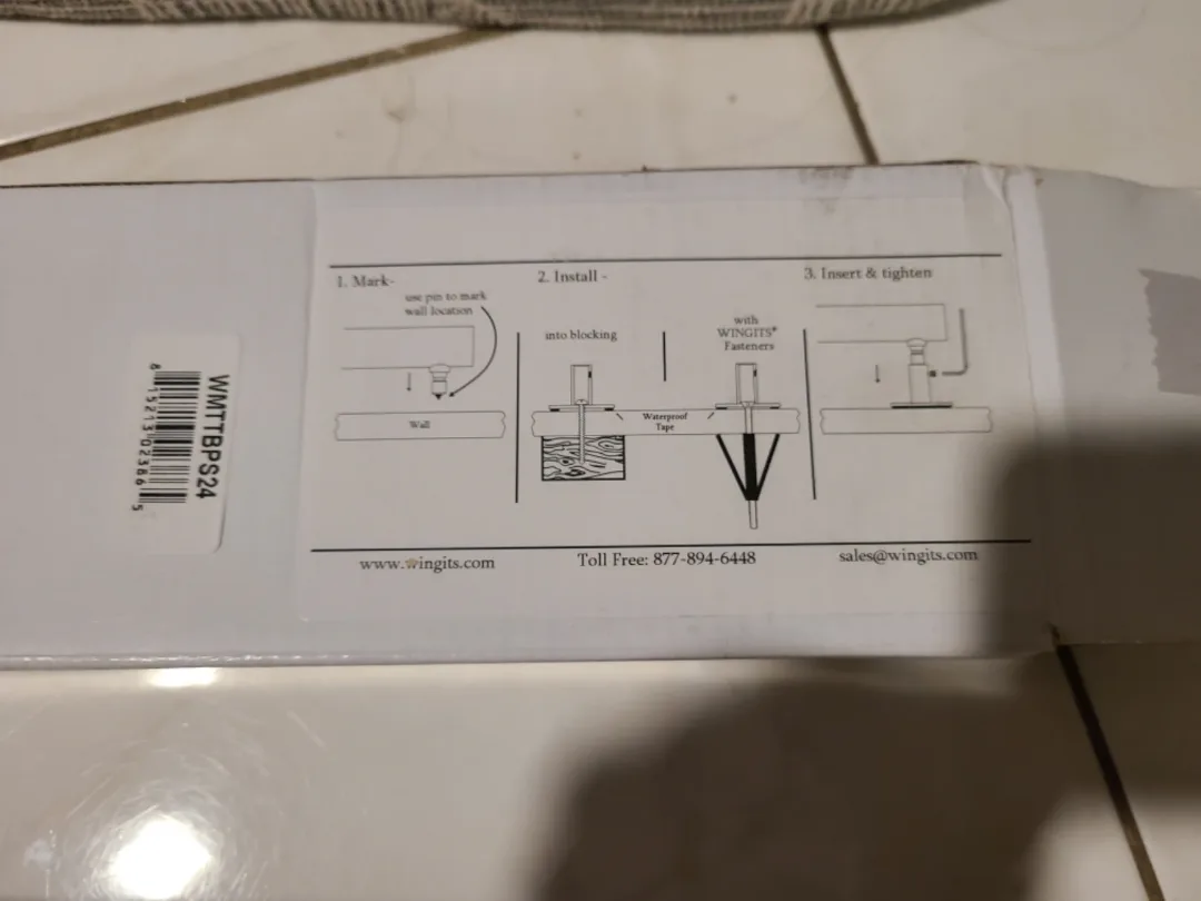 wingits chrome towel bar bnib image indicator(3)