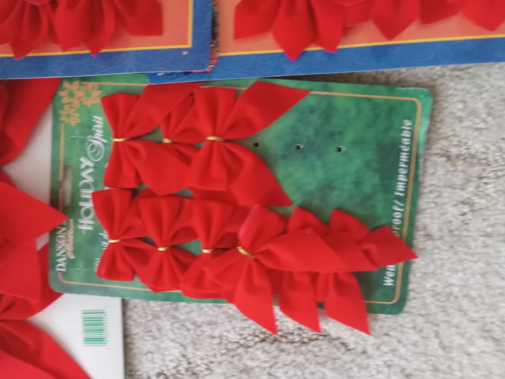 Bulk Red Velvet Christmas Bows image indicator(3)
